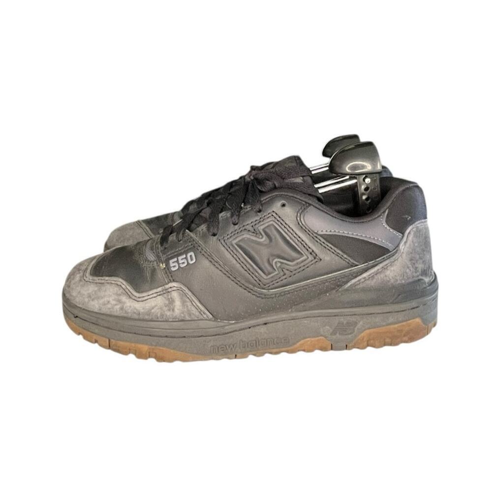 New Balance Unisex 550 BB550BGU Black Lace-Up Sneakers Shoes Size M8 W9.5